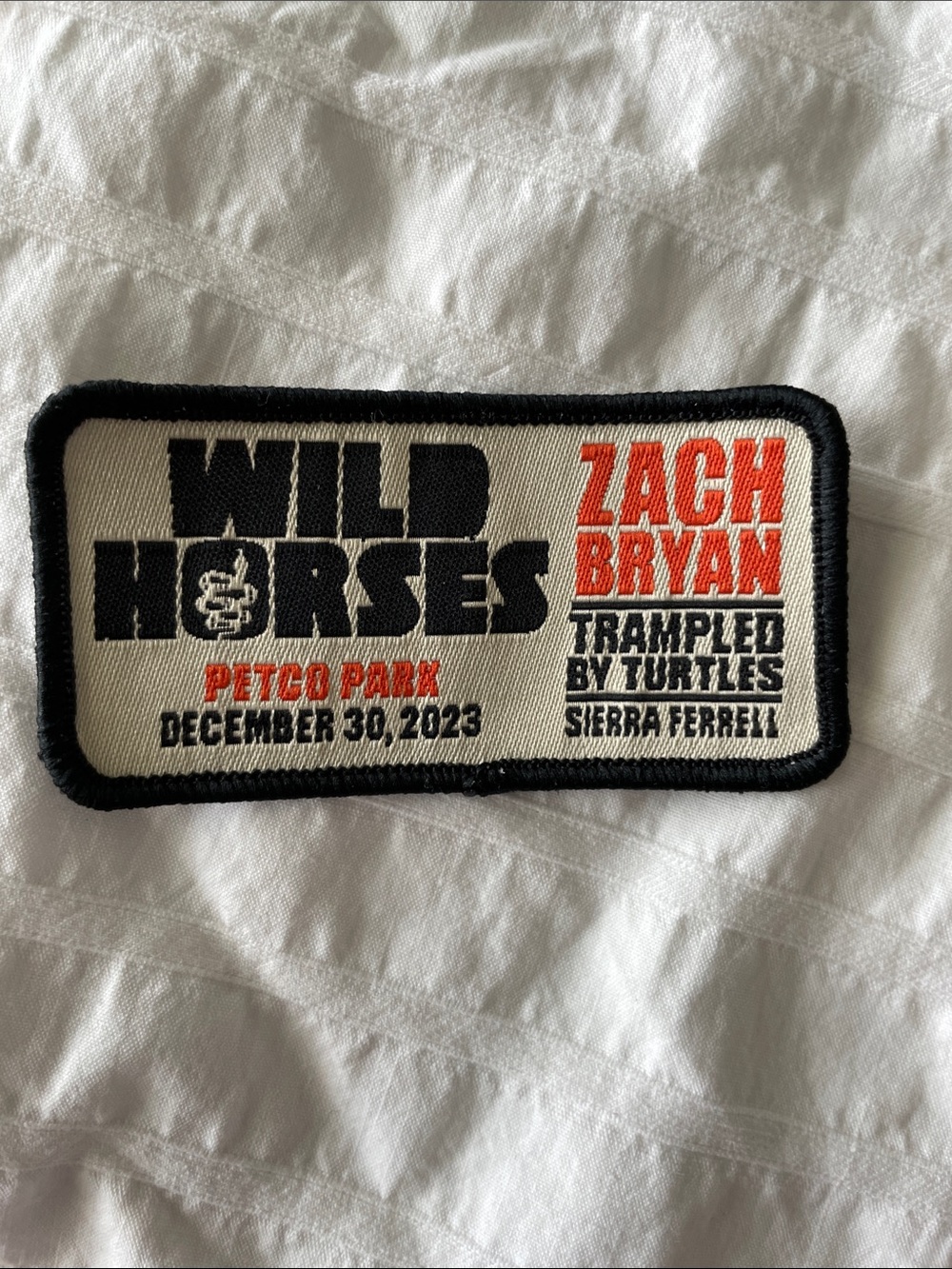 Zach Bryan Wild Horses Tour Patch 2023